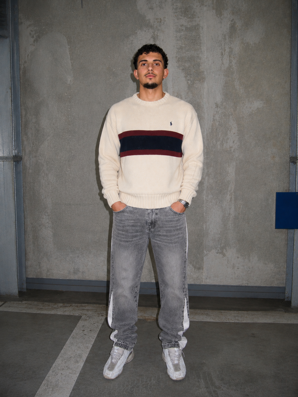 Ralph Lauren Cream and Tan Jumper