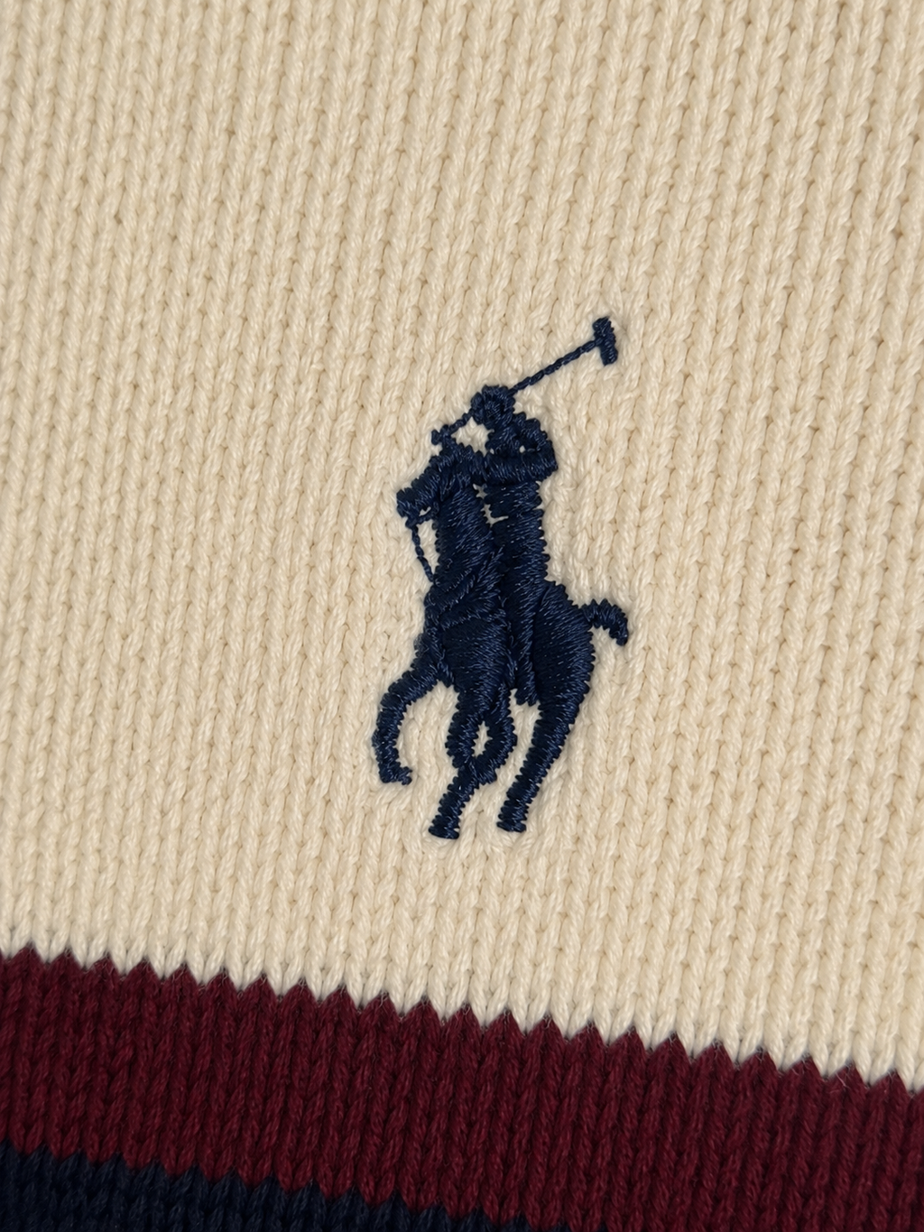 Ralph Lauren Cream and Tan Jumper