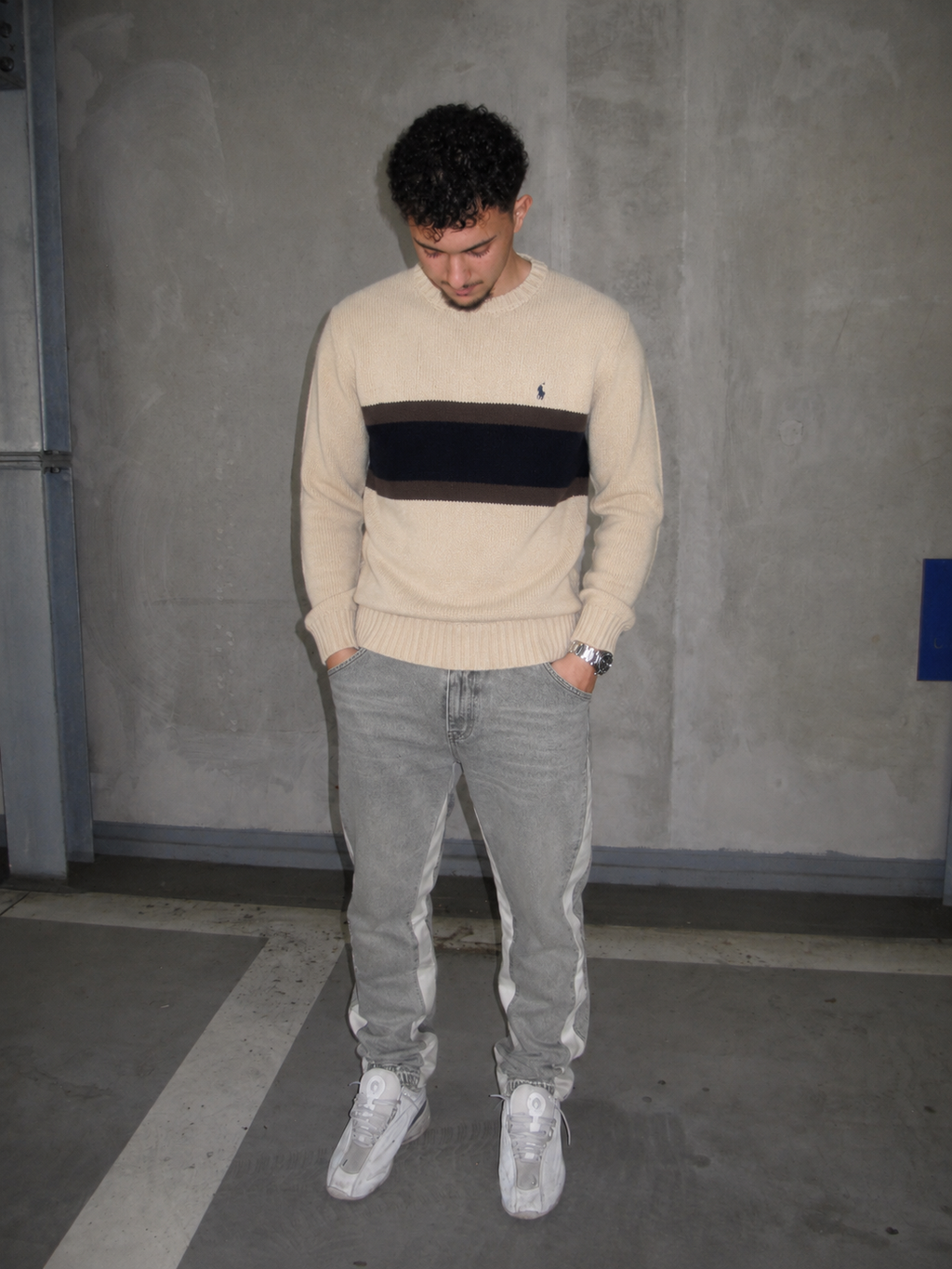 Ralph Lauren Cream and Tan Jumper